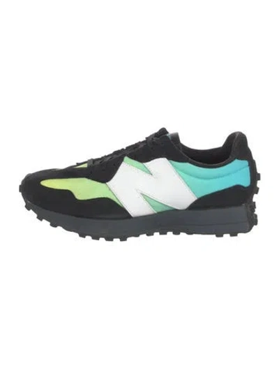 Pre-owned New Balance Suede Colorblock Pattern Athletic Sneakers In Black