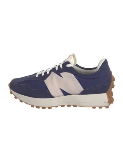 Pre-owned New Balance Suede Colorblock Pattern Athletic Sneakers In Blue