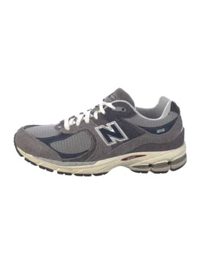 Pre-owned New Balance Suede Colorblock Pattern Athletic Sneakers In Gray