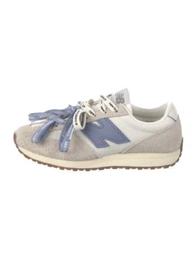Pre-owned New Balance Suede Colorblock Pattern Athletic Sneakers In Gray