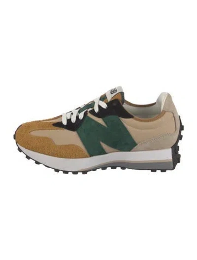 Pre-owned New Balance Suede Colorblock Pattern Athletic Sneakers In Green