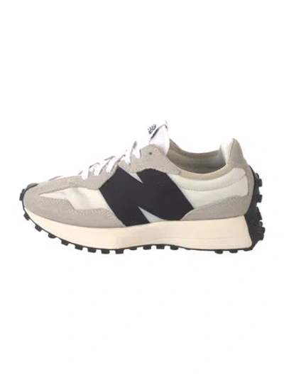 Pre-owned New Balance Suede Colorblock Pattern Athletic Sneakers In White