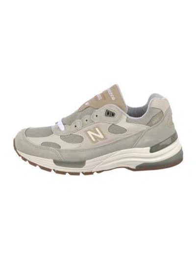 Pre-owned New Balance Suede Colorblock Pattern Chunky Sneakers W/ Tags In White