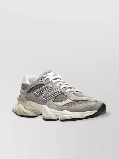 New Balance Suede Low Top Sneakers With Chunky Sole In Grey