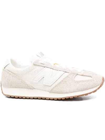 New Balance Suede Mesh Trainers In Neutral