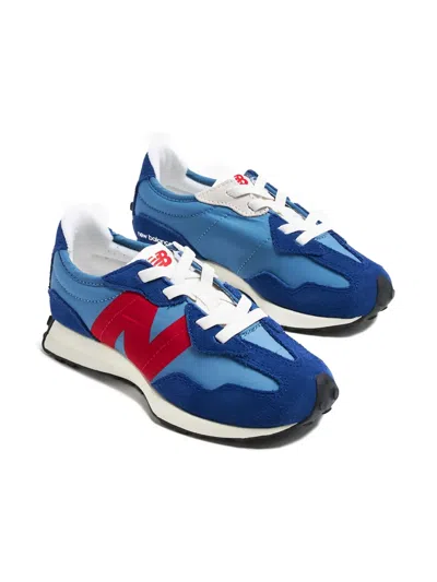 New Balance Kids' Suede-panelled Sneakers In Blue