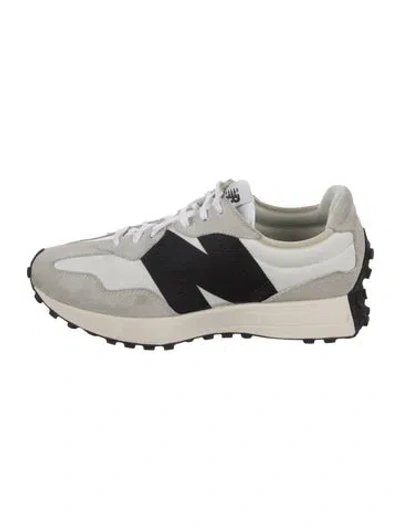Pre-owned New Balance Suede Printed Athletic Sneakers In White