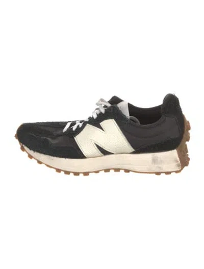 Pre-owned New Balance Suede Printed Sneakers In Black