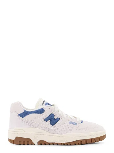 NEW BALANCE SUEDE SNEAKERS WITH DENIM DETAILS