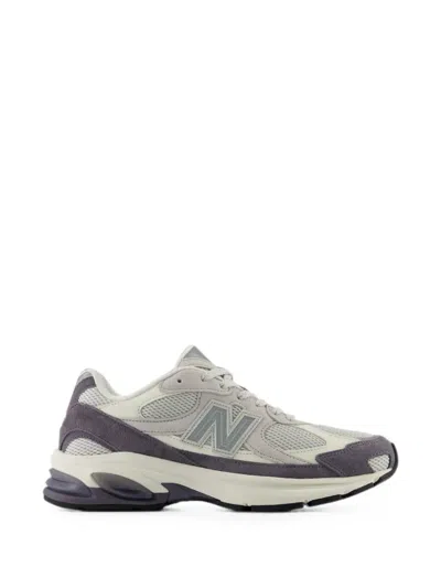 New Balance Suede-panelled Mesh Sneakers In Gray