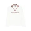New Balance Satin-collar Logo-print Top In White