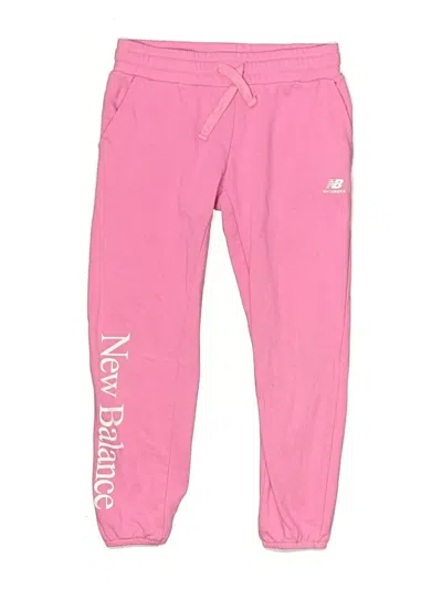 Pre-owned New Balance Kids' Sweatpants In Pink