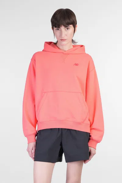 New Balance Sweatshirt In Orange Cotton In Red