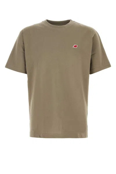 New Balance Sage Green Cotton T Shirt In Neutral
