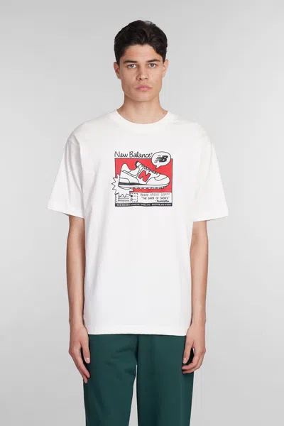 New Balance T-shirt In Beige Cotton