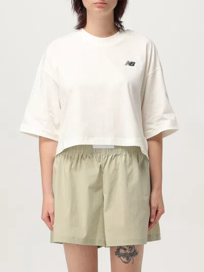 New Balance T-shirt  Damen Farbe Cream In White