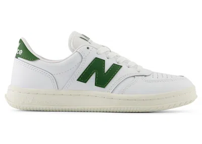 Pre-owned New Balance T500 Lace Sneakers In Dark Alpine Green/white