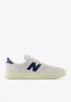 New Balance T500 Low-top Sneakers In Sea Salt With Navy And Angora In White