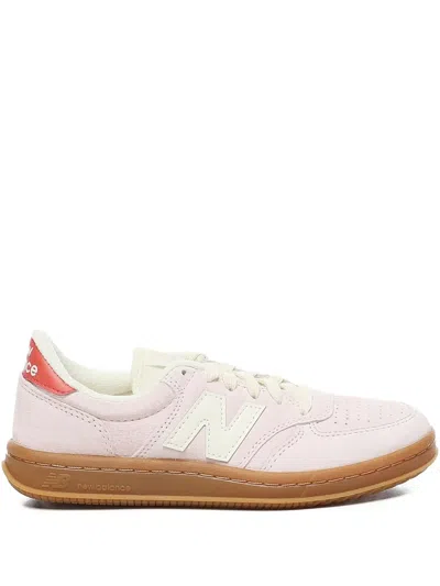 New Balance T500 Woman Sneakers Light Pink Size 7.5 Leather