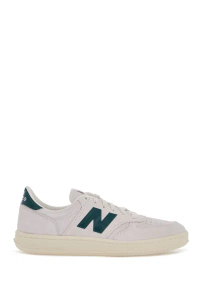 New Balance T500 Suede Low-top Sneakers In White