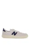 New Balance T500 Suede Low-top Sneakers In White/blue (white)