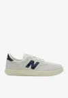 New Balance T500 Suede Low-top Sneakers In White
