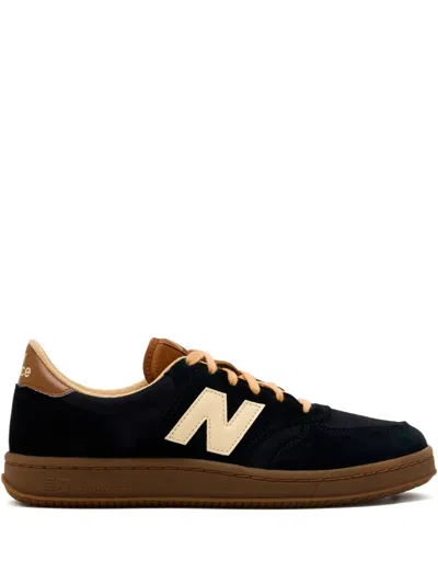 New Balance T500 Suede Sneakers In Black