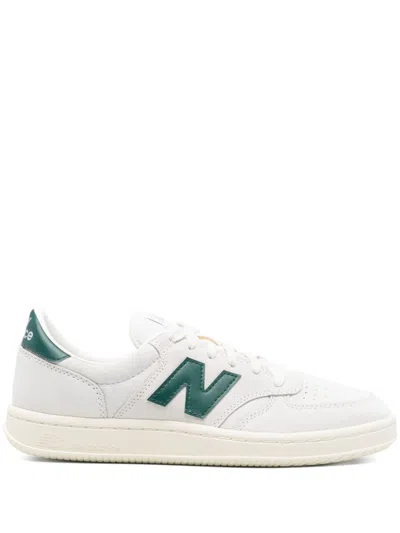 New Balance T500 Suede Low-top Sneakers In White