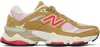 New Balance Tan & Pink 9060 Sneakers