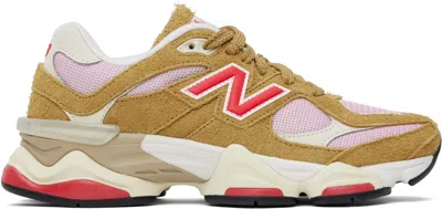 New Balance Tan & Pink 9060 Sneakers In Multi