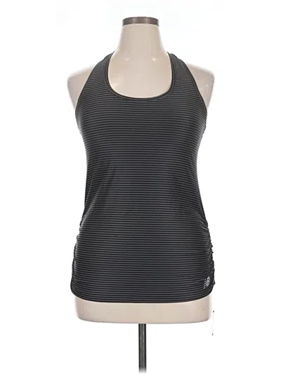 Pre-owned New Balance Tank Top Black Halter Neckline Tops