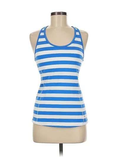 Pre-owned New Balance Tank Top Blue Halter Neckline Tops