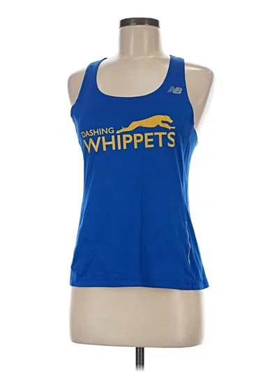 Pre-owned New Balance Tank Top Blue Halter Neckline Tops