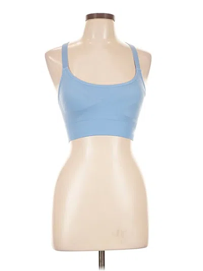Pre-owned New Balance Tank Top Blue Halter Neckline Tops