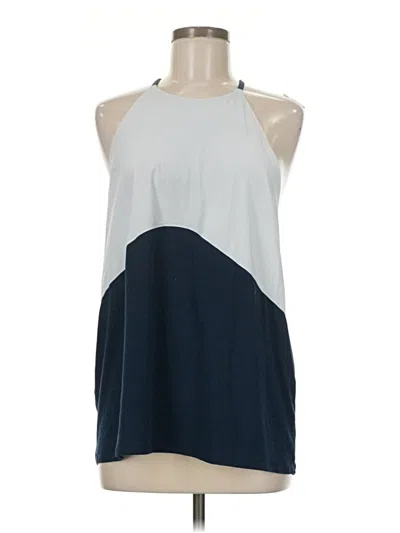 Pre-owned New Balance Tank Top Blue Halter Neckline Tops