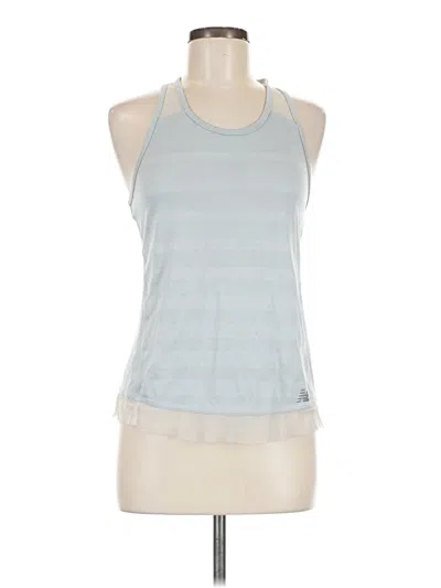 Pre-owned New Balance Tank Top Blue Halter Neckline Tops