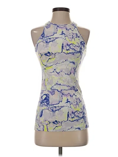Pre-owned New Balance Tank Top Blue Halter Neckline Tops
