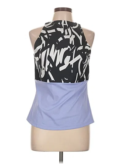Pre-owned New Balance Tank Top Blue Halter Neckline Tops