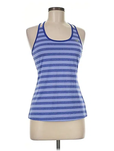 Pre-owned New Balance Tank Top Blue Halter Neckline Tops
