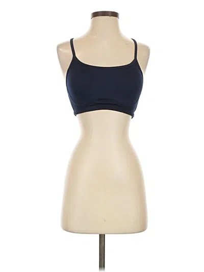 Pre-owned New Balance Tank Top Blue Strapless Neckline Tops