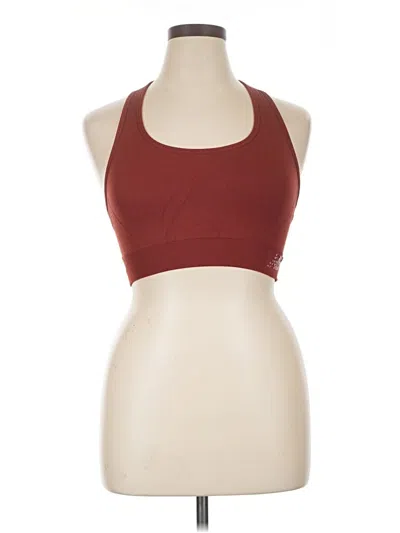 Pre-owned New Balance Tank Top Burgundy Halter Neckline Tops