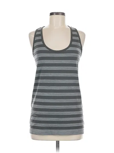 Pre-owned New Balance Tank Top Gray Halter Neckline Tops