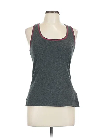 Pre-owned New Balance Tank Top Gray Halter Neckline Tops