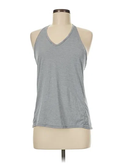 Pre-owned New Balance Tank Top Gray Halter Neckline Tops
