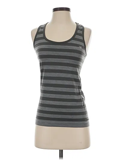 Pre-owned New Balance Tank Top Gray Strapless Neckline Tops