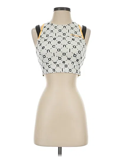 Pre-owned New Balance Tank Top Ivory Halter Neckline Tops