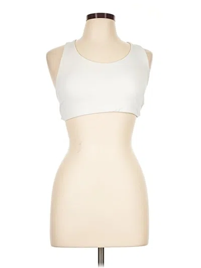 Pre-owned New Balance Tank Top Ivory Strapless Neckline Tops