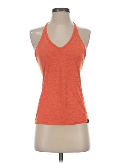 Pre-owned New Balance Tank Top Orange Halter Neckline Tops