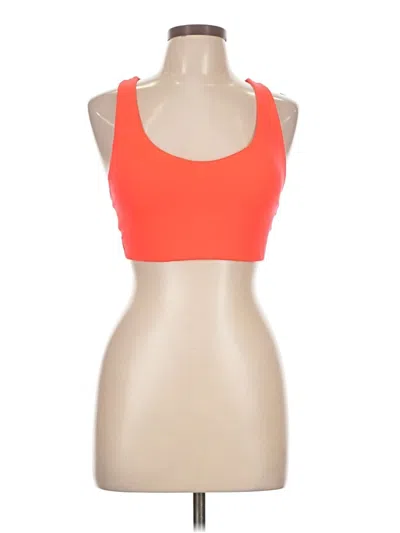 Pre-owned New Balance Tank Top Orange Halter Neckline Tops