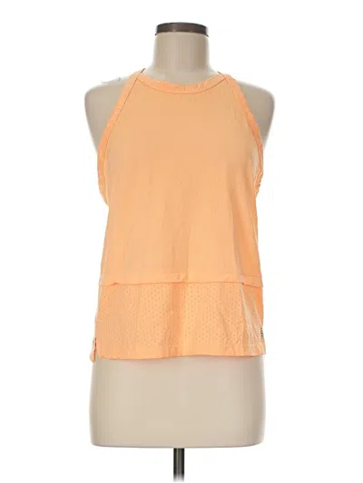 Pre-owned New Balance Tank Top Orange Halter Neckline Tops